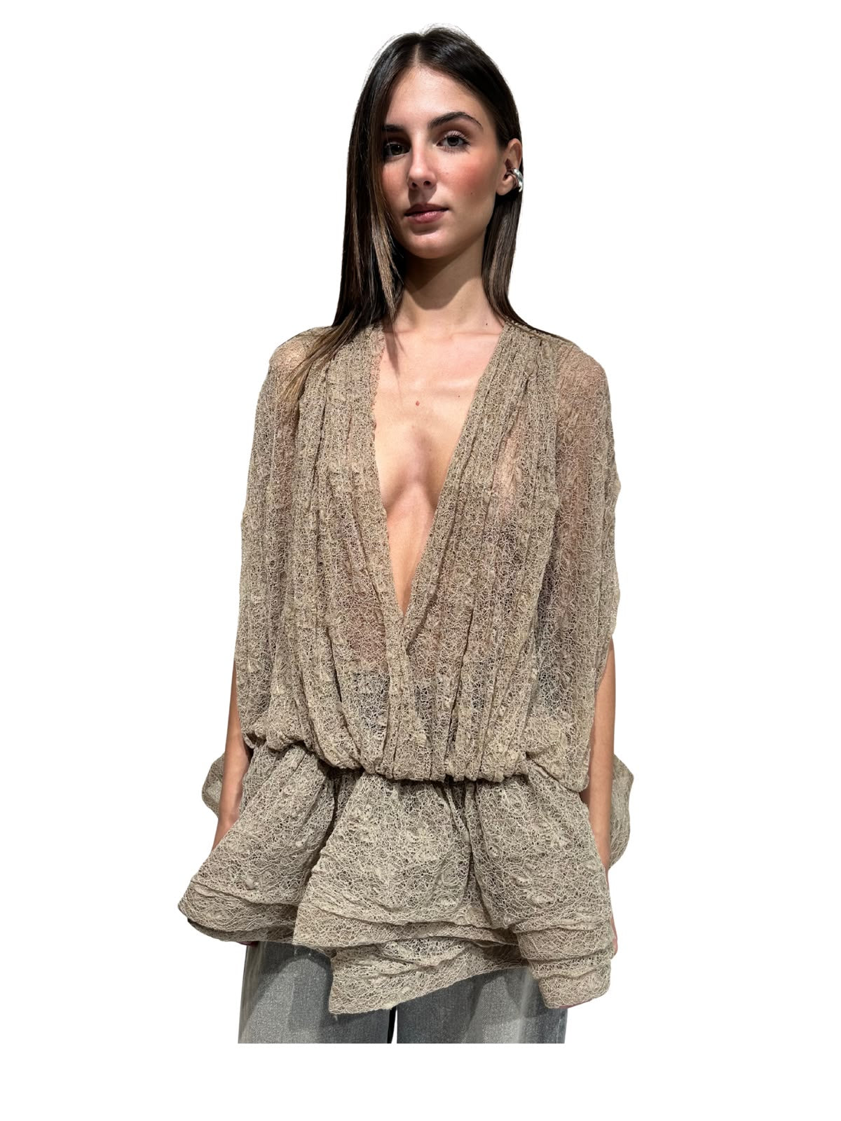 VICOLO - TOP PLISSE'  IN PIZZO ART. TAC0206