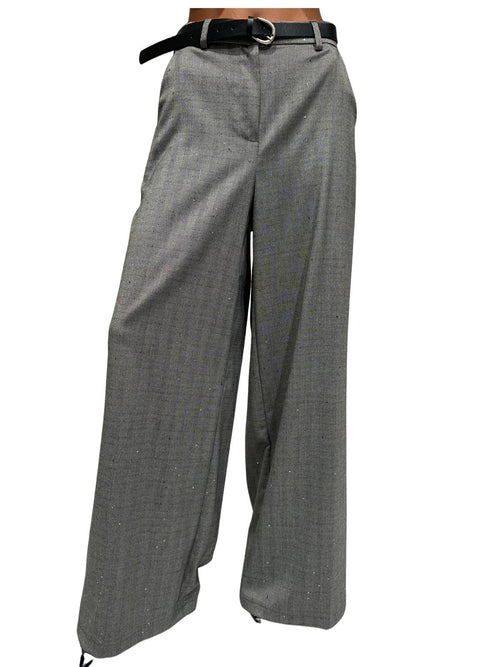 535310762 PANTALONE PALAZZO SPIGATO PAILLETTES ZAHJR