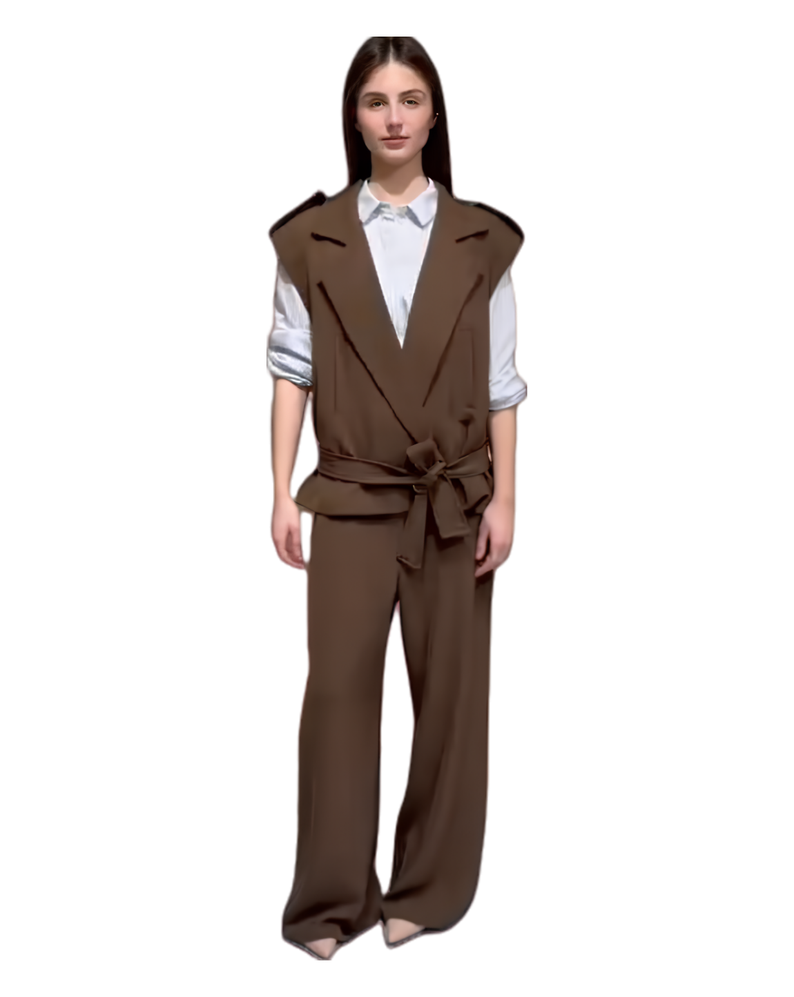 Pantalone palazzo cotone setoso