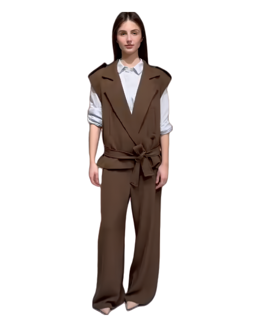 Pantalone palazzo cotone setoso