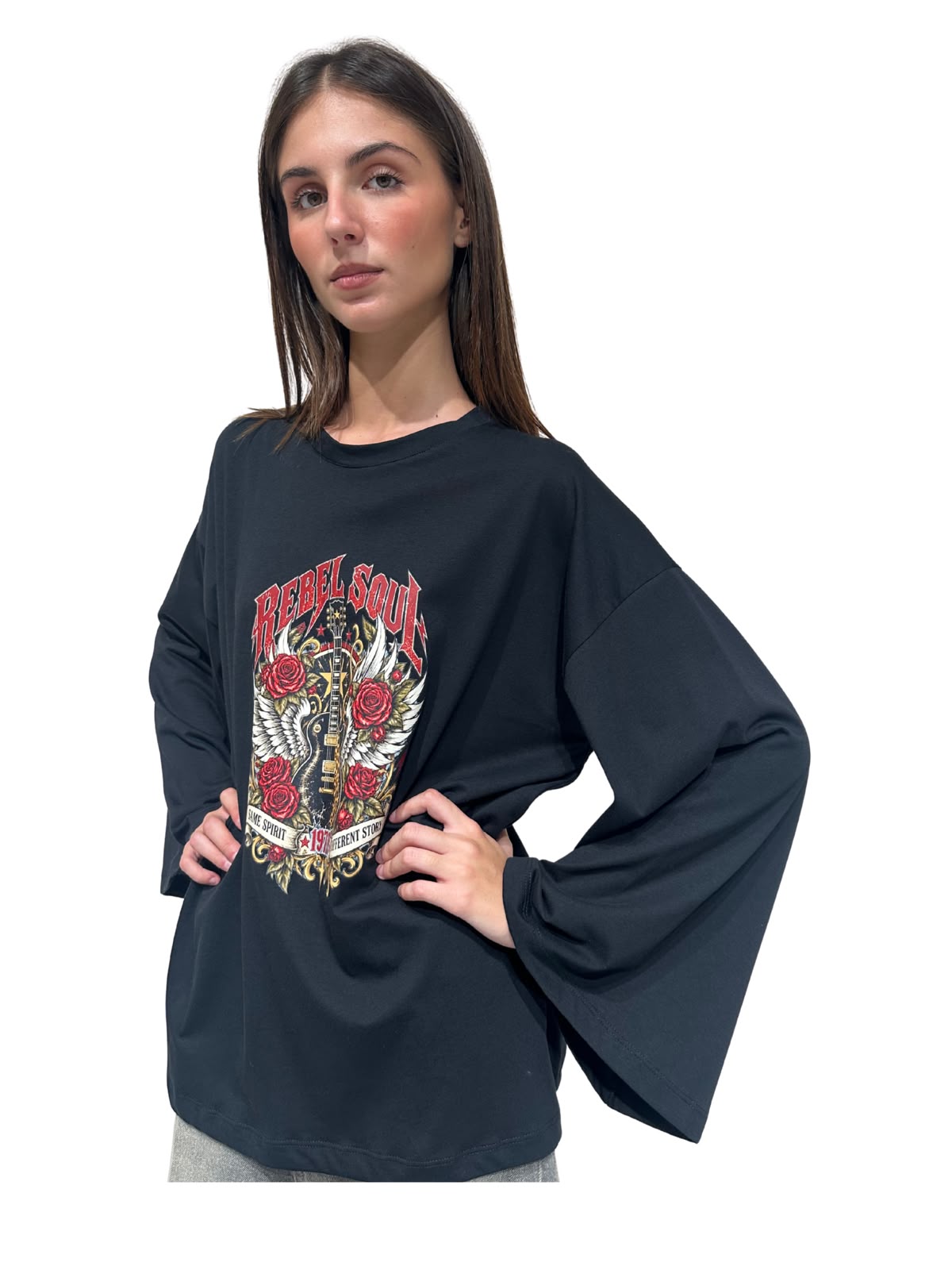 VICOLO - T-SHIRT MANICA LUNGA ALI E CHITARRA ART. RAC0263
