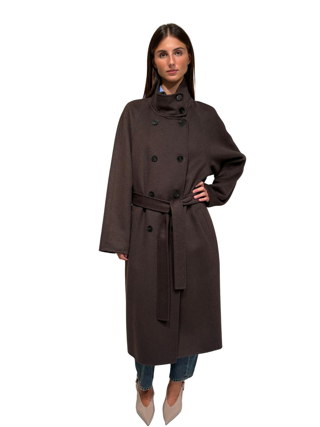 TAC0023 CAPPOTTO COLLETTO CON CINTURA VICOLO