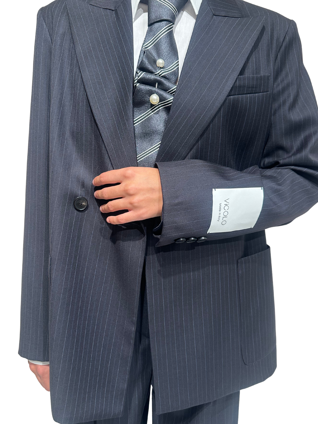 TAC0109 BLAZER GESSATO DOPPIOPETTO VICOLO