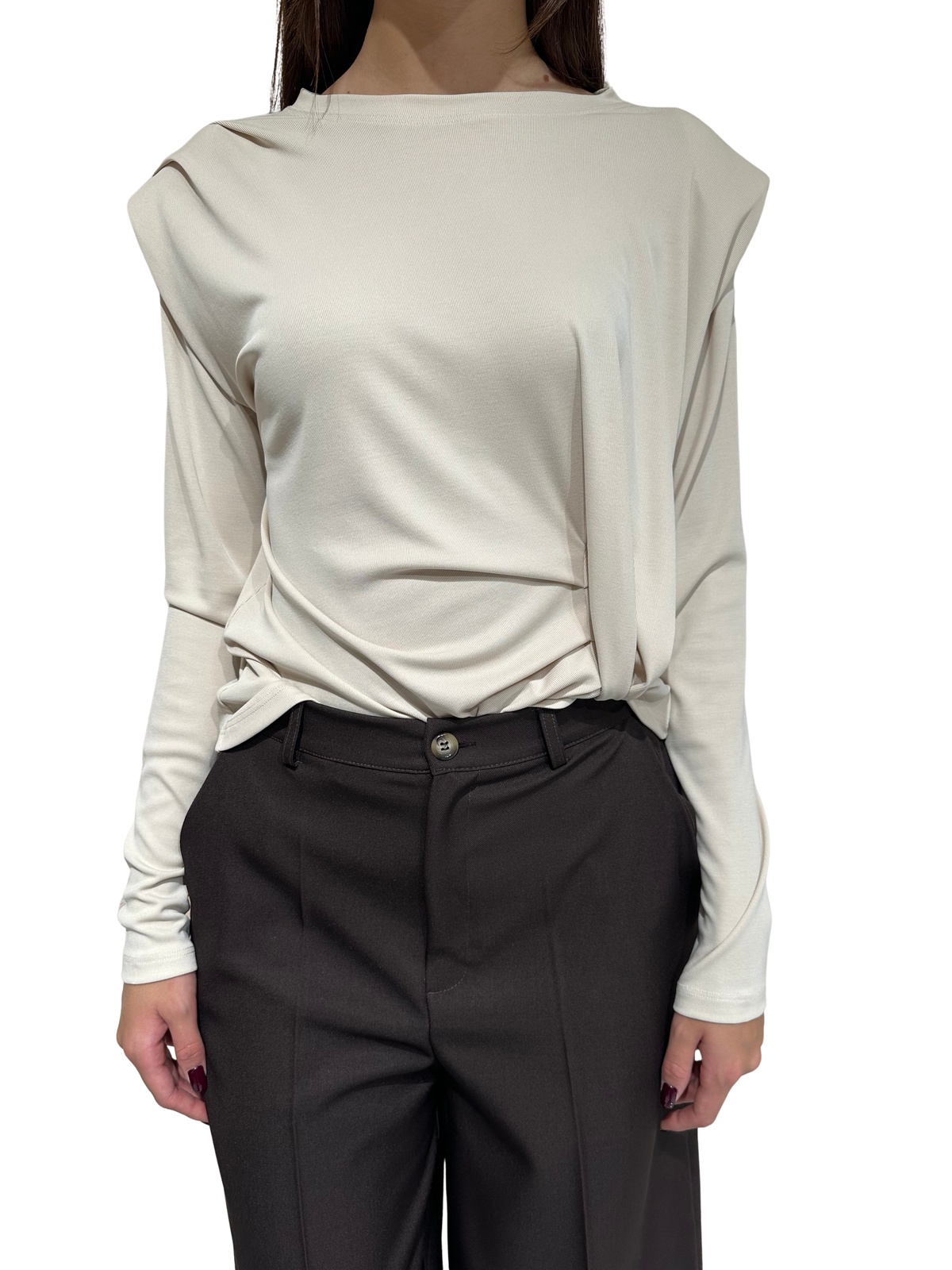 HAVEONE - MAGLIA COSTINA SPALLINE E ARRICCIO ART.MPA-R161