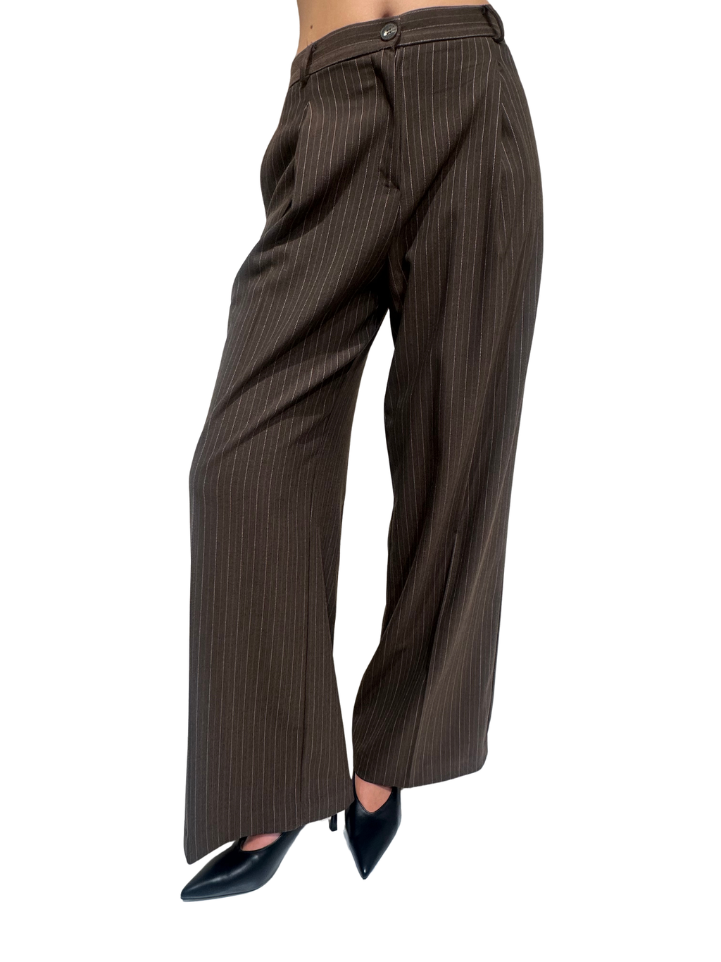 HAVEONE - PANTALONE GESSATO A PALAZZO ART.PGE-R169