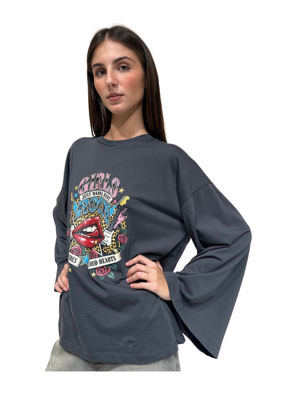 VICOLO - T-SHIRT MANICA LUNGA LABBRA ART. RAC0260