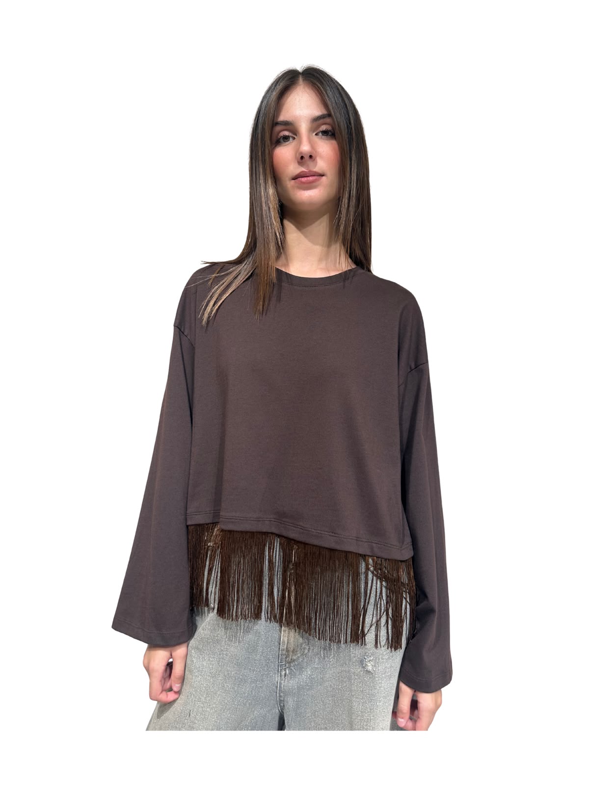 VICOLO - T-SHIRT CON FRANGE ART. UAC0155