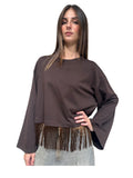 VICOLO - T-SHIRT CON FRANGE ART. UAC0155